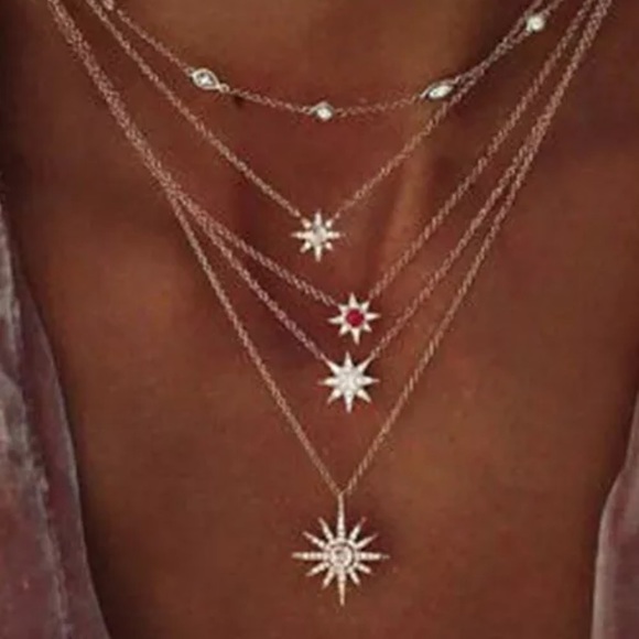 Jewelry - Falling Star Multi Layered Boho Necklace